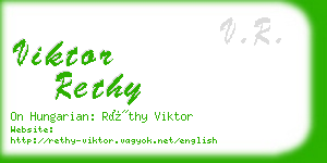 viktor rethy business card